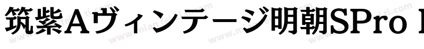 筑紫Aヴィンテージ明朝SPro R字体转换